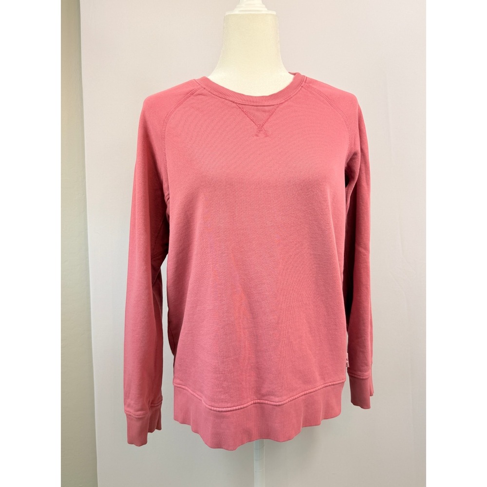 PACT Women's Large Dusty Rose 100% Organic Cotton Crewneck Sweatshirt Pullover